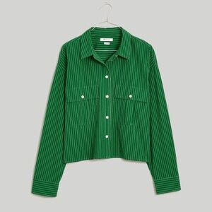 Madewell Signature Poplin Cargo Button-Up Shirt